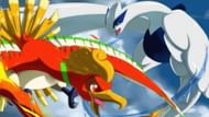 Ho-Oh vs Lugia in the anime (Image via The Pokemon Company)